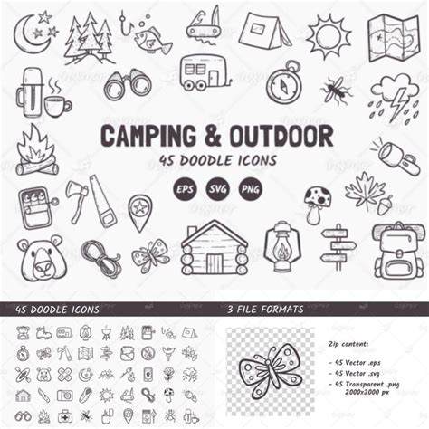 camping icons svg - Inspire Uplift