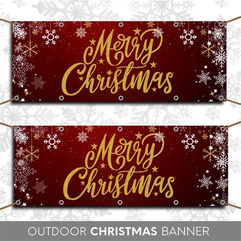 Merry Christmas Outdoor Banner, Christmas Yard Decor, Merry Christmas ...