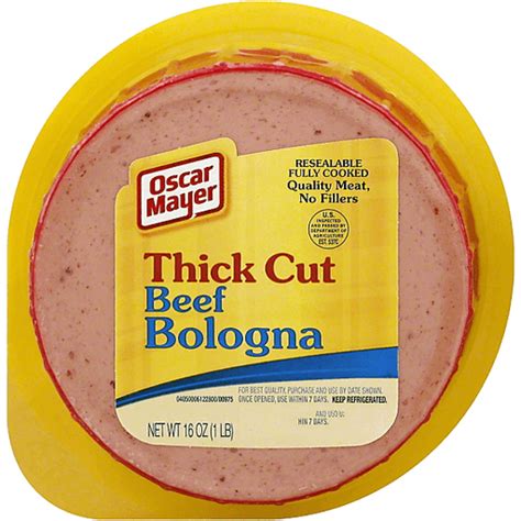 Oscar Mayer Beef Bologna Thick Cut Bologna And Liverwurst Sun Fresh