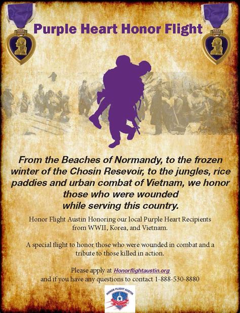 Purple Heart Honor Flight Flyer Vii Honor Flight Austin