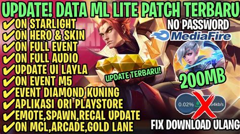 Data Ml Lite Full Event Mb Terbaru Patch M Revamp Ml Lite Cara