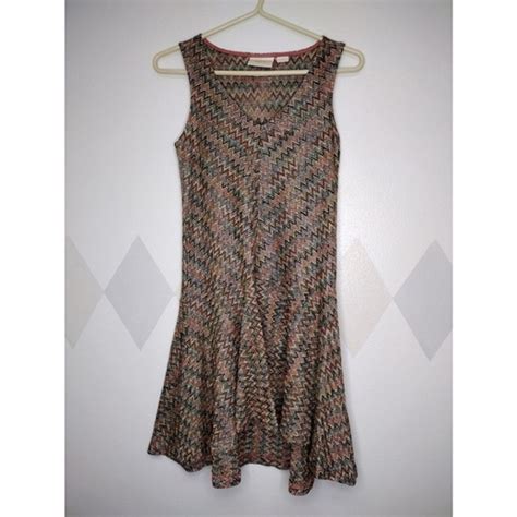 Anthropologie Maeve Westwater Chevron Knit Sleeveless Zigzag Design