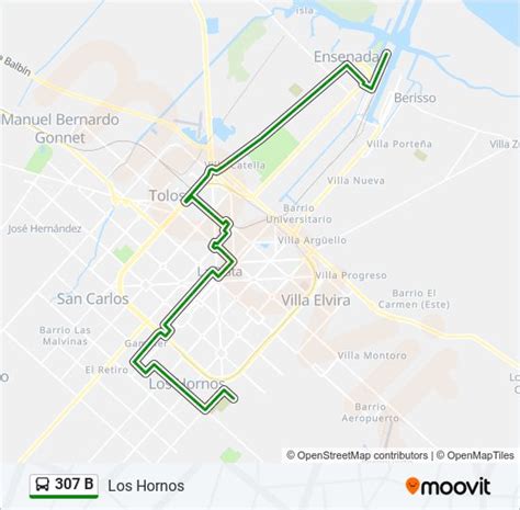 Ruta 307 B Horarios Paradas Y Mapas Los Hornos Actualizado