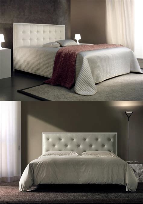 Letto matrimoniale con testata imbottita capitonnè IDFdesign