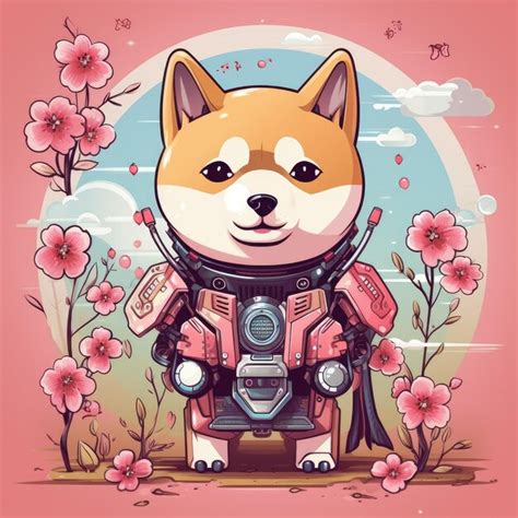 Robot Shiba Inu Une Aventure Hilarante De Sakura Dans Un Style De