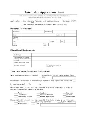 Fillable Online Academic Internship Program Interest Form Non Paid