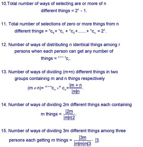 Combinations Formula For 11th Class » Formula In Maths