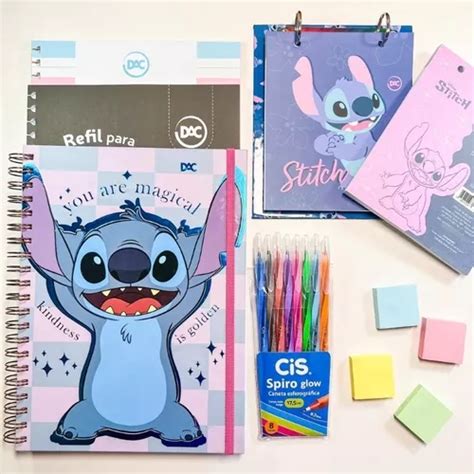 Kit Papelaria Do Stitch Volta As Aulas Stich Cadernos Frete Gr Tis