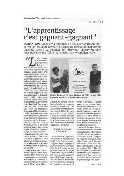 Presse Apprentissage Réunion Formation