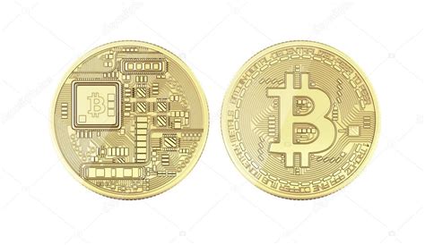 Bitcoin D Isom Trica Moneda De Bit F Sico En Oro Moneda Digital