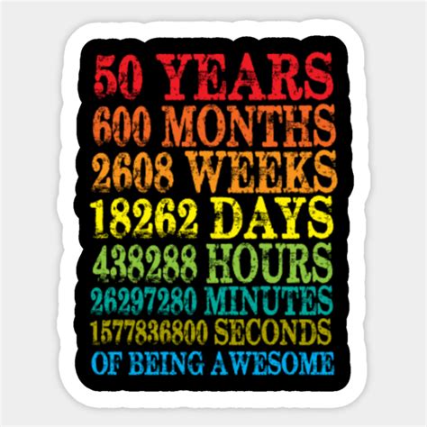 50 Years 600 Months Of Being Awesome 50th Birthday Being Awesome 50th