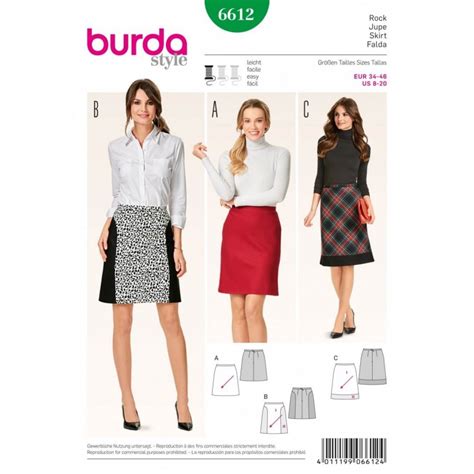 Burda Style Misses Formal Office Flared Skirt Dress Sewing Pattern