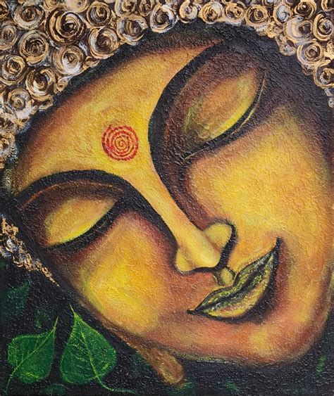 Buddha Painting Buddha Original Art Painting By Tejaswi Poojari Kolor Kovela Artmajeur