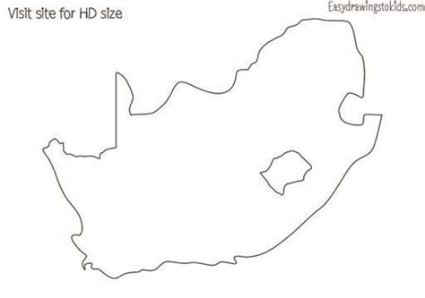 South Africa Outline Map My Maps