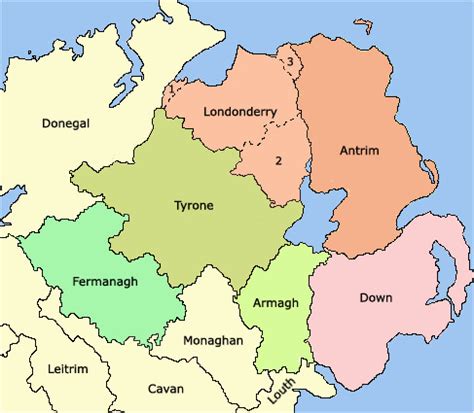 Map Of northern Ireland Counties and towns – secretmuseum