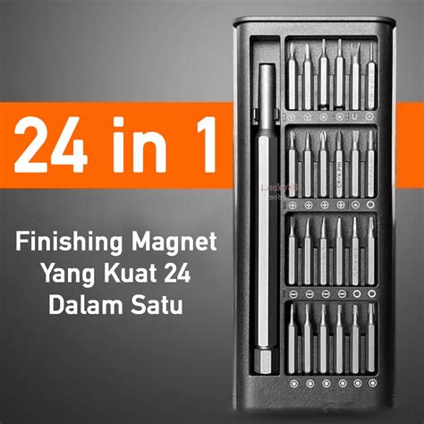 Jual In Set Obeng Presisi Bit Magnetik Premium Bahan Baja Multi