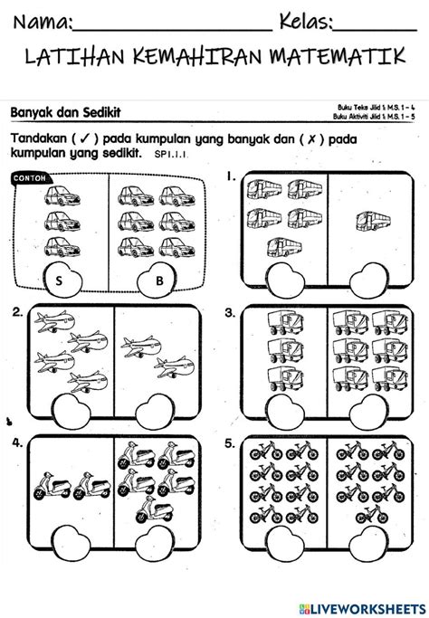 Latihan Kemahiran Matematik Tahun 1 Nombor Hingga 100 1 Online Exercise For Live Worksheets