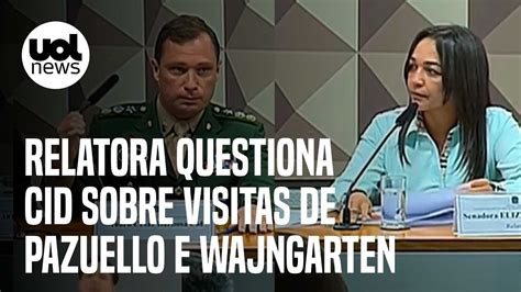 Eliziane Pergunta A Mauro Cid Sobre Visita De Pazuello E Wajngarten E