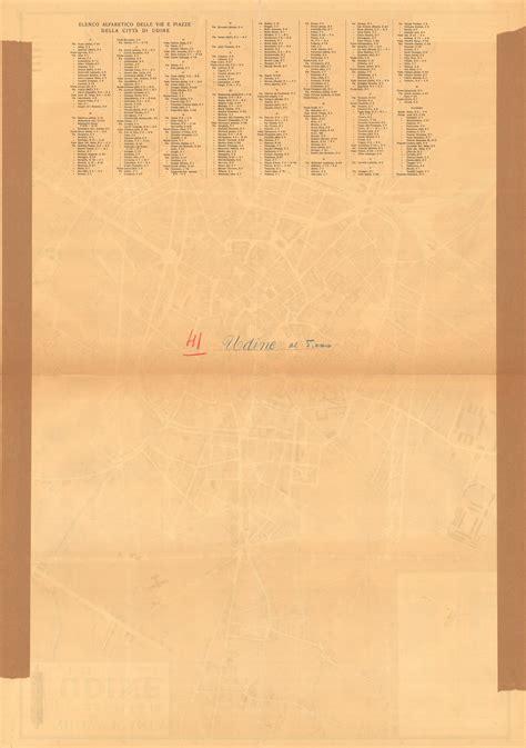 N 36448 NUOVA PIANTA DELLA CITTA DI UDINE FRONTE RETRO SE009538