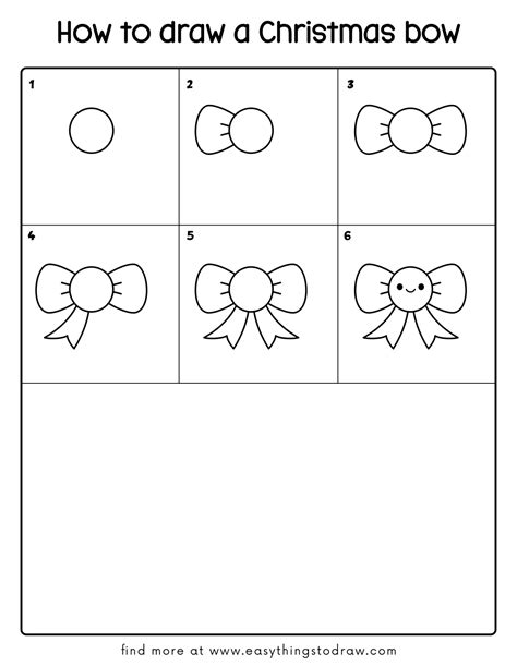 How to Draw a Pretty Christmas Bow Step by Step – Fun Drawing Guide for