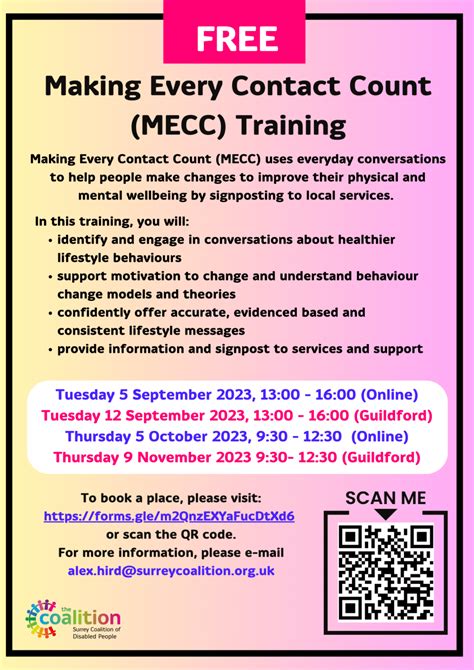 Making Every Contact Count (MECC) training - Surrey Coalition of ...
