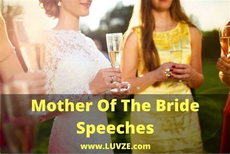 Mother Of The Bride Speeches: 12 Thoughtful Examples | Bride speech ...