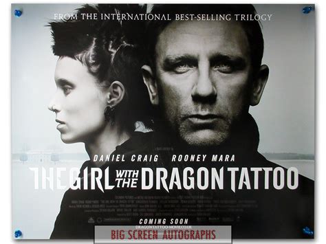 The Girl With The Dragon Tattoo (US) quad poster | Big Screen Autographs