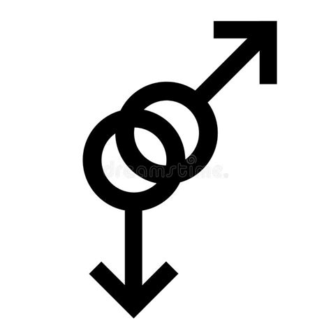 Sex Symbol Gender Man And Woman Interracial Connected Symbol Male And Female Abstract Symbol