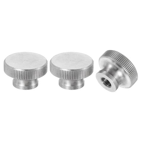 Uxcell Knurled Thumb Nuts 3 Pack M6 X D20mm X H12mm Stainless Steel