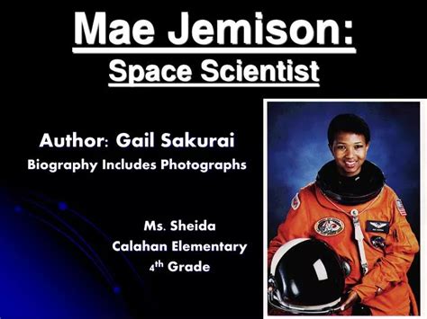 Ppt Mae Jemison Space Scientist Powerpoint Presentation Free