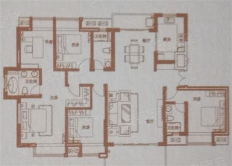 俊怡·庐山御府e3户型，俊怡·庐山御府5室2厅3卫1厨约16000平米户型图，朝南北朝向 九江安居客