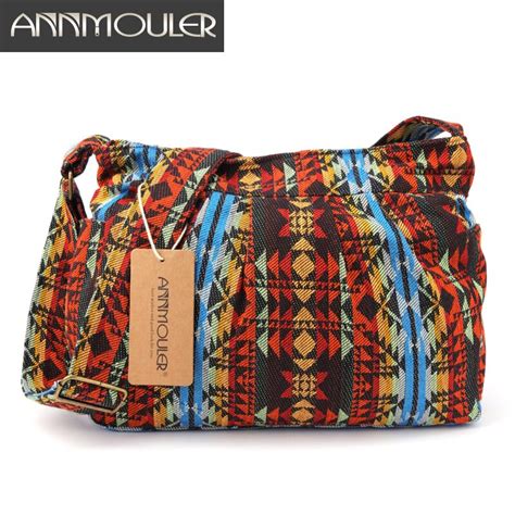 Annmouler Bolsa De Ombro Feminina De Grande Capacidade Marca Vintage