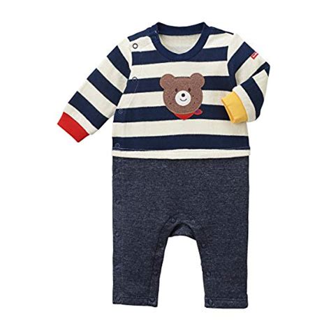 MIKIHOUSE HOT BISCUITS ミキハウス ホットビスケッツ ロンパース カバーオール 男の子 女の子 キッズ 子供服 紺 80cm 73 1204 823カウナラ