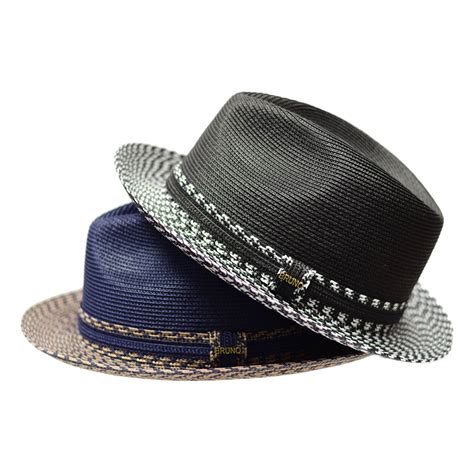 Bruno Capelo Antonio 2 Tone Straw Fedora Hat Snap Brim Dapperfam