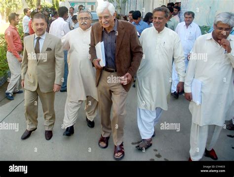 Federal Law Minister Mola Bux Chandio Senator R Taj Haider And