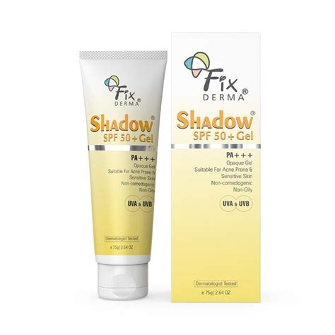 Fixderma Shadow Sunscreen SPF 50 Gel For Oily Skin Acne Prone UVA UVB