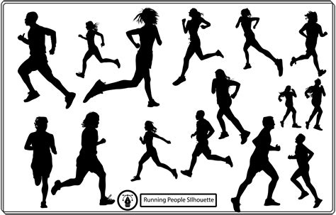 Running Person Silhouette Graphic by Unique Design Team · Creative Fabrica