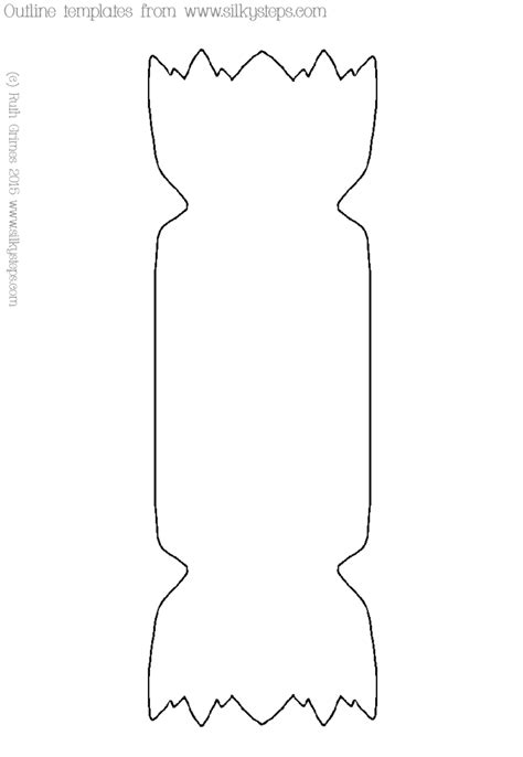 Christmas Cracker Outline Picture Template Pixels