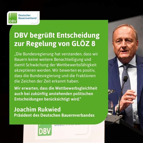 Dbv Begr T Entscheidung Zur Regelung Von Gl Z Bauernverband