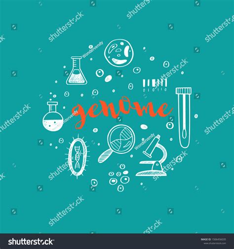 Genetic Engineering Medical Research Vector Background Stock Vector