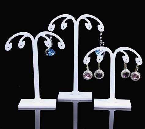 Lot Of 3 Acrylic Earrings Display Stand Blackandwhiteandclear Earrings