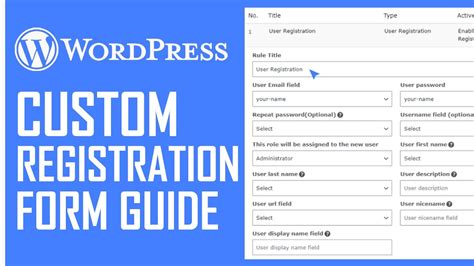 How To Make A Custom Registration Form On Wordpress Quick And Easy