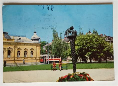 OSIJEK HRVATSKA STARA RAZGLEDNICA 1966 SPOMENIK