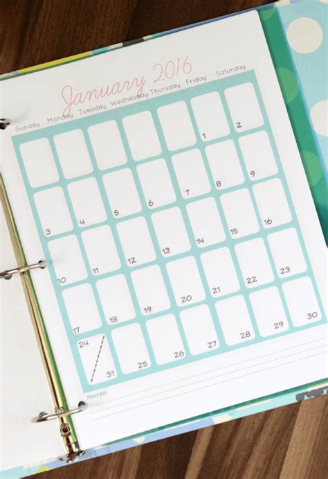 Printable Planner Pages To Print And Use In A 3 Ring Binder