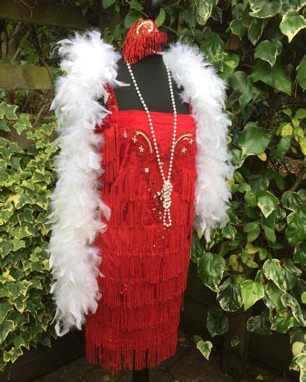 Masquerade Ladies Red Fringed Charleston Dress For Hire 1920s Fancy Dress