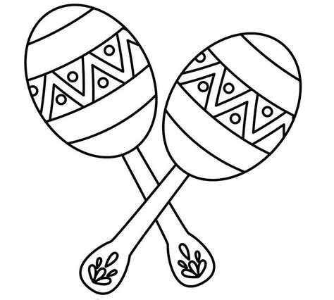 Maracas Coloring Page