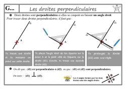 Les droites perpendiculaires leçon L école de petite Prune