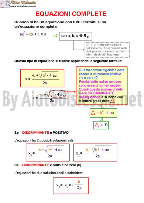 Equazioni Di 2° Grado