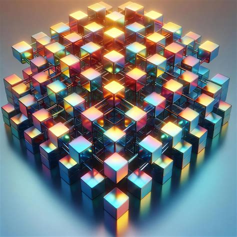 A Colorful Cube With The Word X On The Bottom Premium AI Generated Image