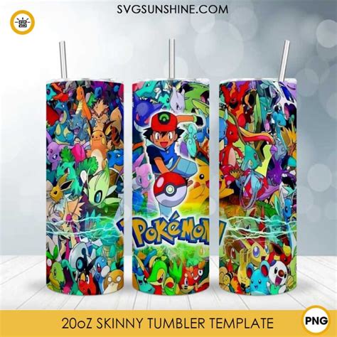 Pok Mon Oz Skinny Tumbler Template Png Pikachu And Red Tumbler Png